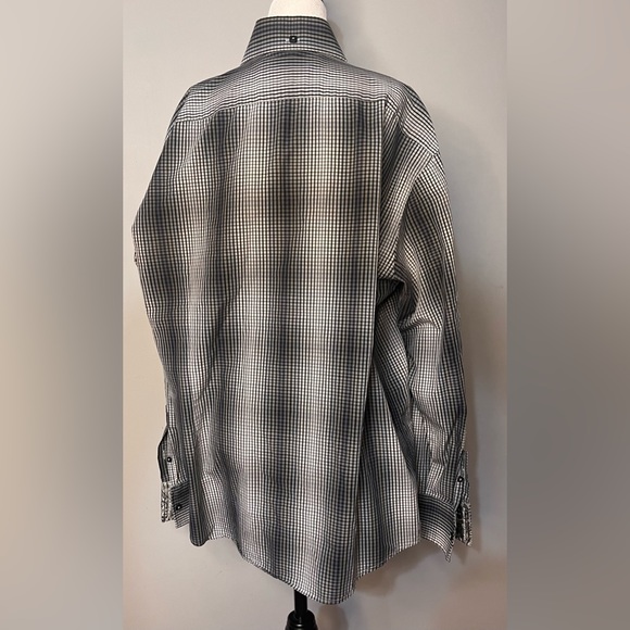 NWOT BLU by poferilo Mens Dress Shirt w/ Cool Buttons/Lots of Style!! - Picture 8 of 12